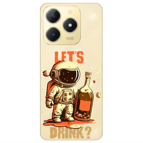 Realme C61 Lets drink Transparent Silicone TPU Θήκη