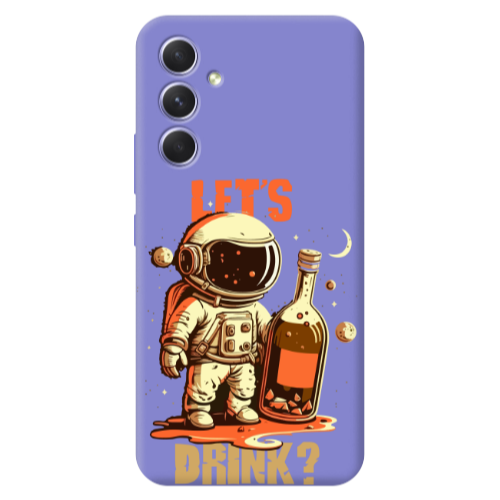 Samsung A56 Lets drink Purple Colored Silicone TPU Θήκη