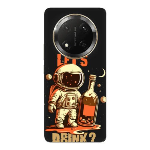 Honor Magic 7 Lite Lets drink Black Colored Silicone TPU Θήκη