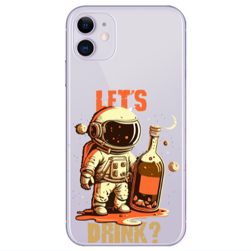 Apple iPhone 11  Lets drink Transparent Silicone TPU Θήκη