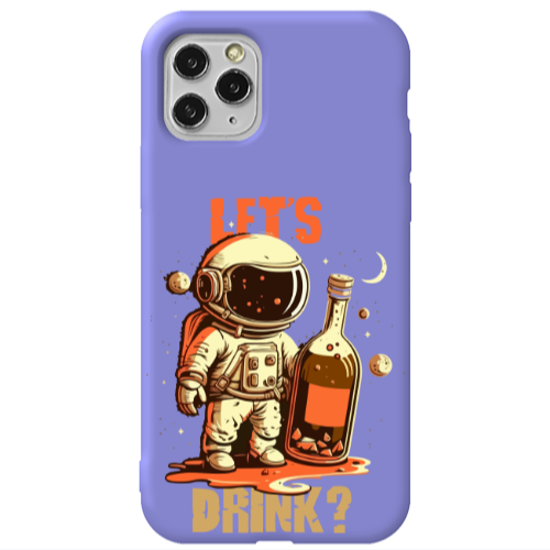 Apple iPhone 11 Pro Lets drink Purple Colored Silicone TPU Θήκη