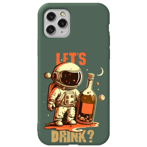 Apple iPhone 11 Pro Lets drink Dark Green Colored Silicone TPU Θήκη