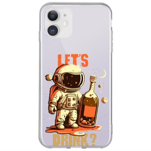 Apple iPhone 12 Lets drink Transparent Silicone TPU Θήκη