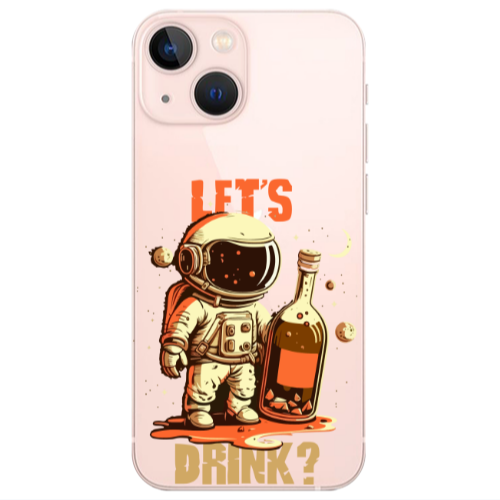 Apple iPhone 13 Lets drink Transparent Silicone TPU Θήκη