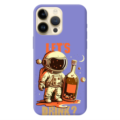 Apple iPhone 13 Pro Max Lets drink Purple Colored Silicone TPU Θήκη
