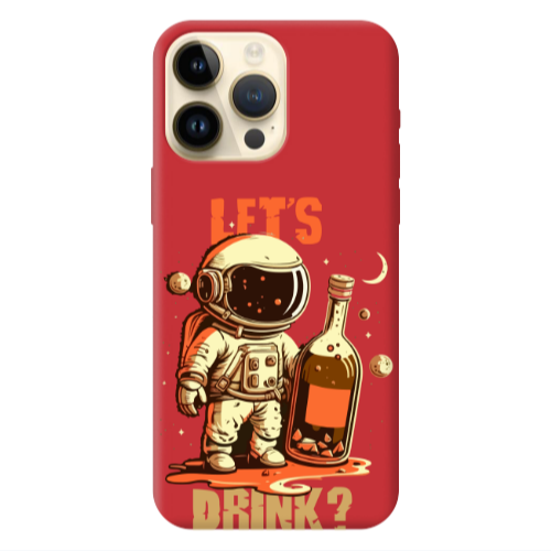 Apple iPhone 13 Pro Max Lets drink Red Colored Silicone TPU Θήκη