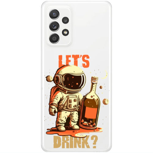 Samsung A52 Lets drink Transparent Silicone TPU Θήκη