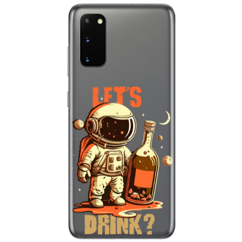 Samsung S20 Lets drink Transparent Silicone TPU Θήκη