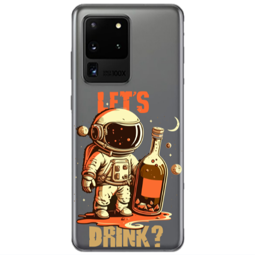Samsung S20 Ultra Lets drink Transparent Silicone TPU Θήκη