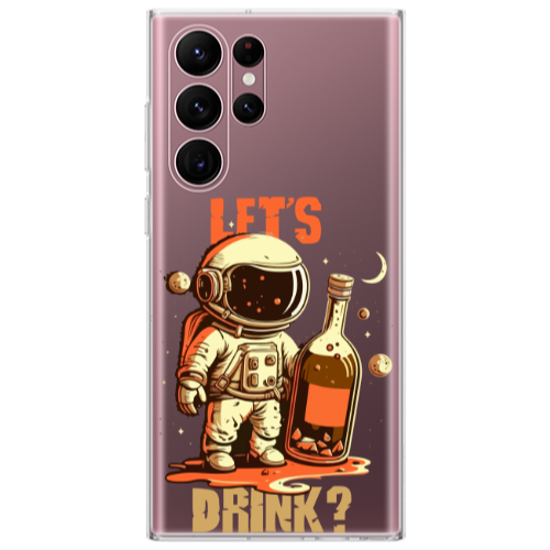 Samsung S22 Ultra Lets drink Transparent Silicone TPU Θήκη