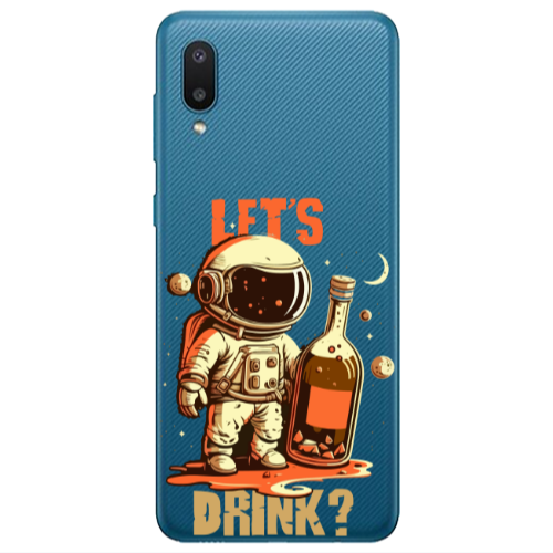 Samsung A02 Lets drink Transparent Silicone TPU Θήκη
