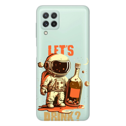 Samsung A22 4G Lets drink Transparent Silicone TPU Θήκη