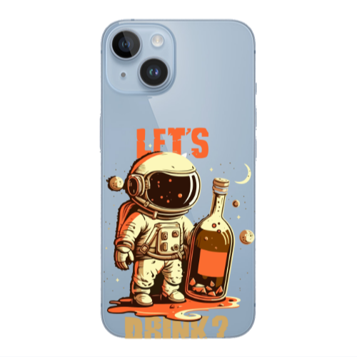 Apple iPhone 14  Lets drink Transparent Silicone TPU Θήκη