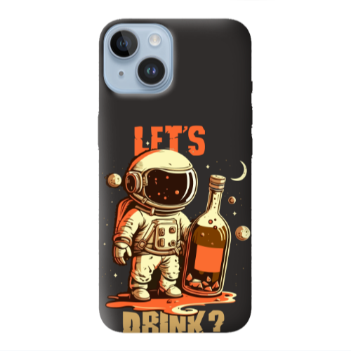 Apple iPhone 14 Plus Lets drink Black Colored Silicone TPU Θήκη