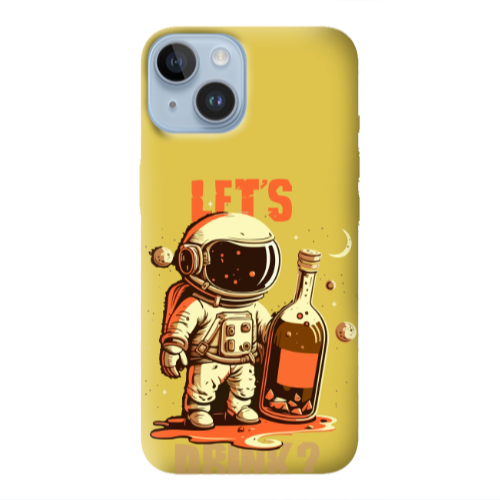 Apple iPhone 14 Plus Lets drink Yellow Colored Silicone TPU Θήκη