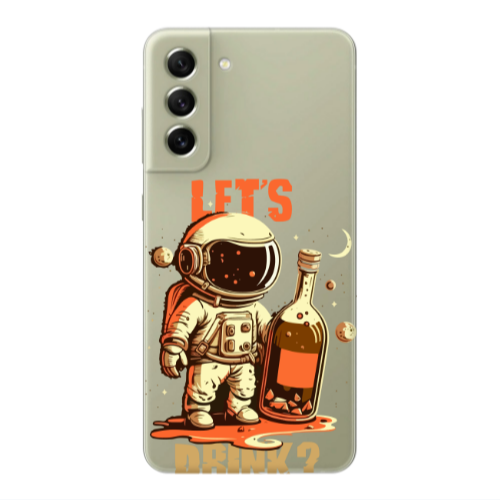 Samsung S21 FE Lets drink Transparent Silicone TPU Θήκη