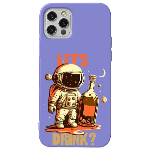 Apple iPhone 13 Pro Lets drink Purple Colored Silicone TPU Θήκη