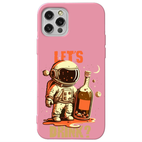Apple iPhone 13 Pro Lets drink Pink Colored Silicone TPU Θήκη