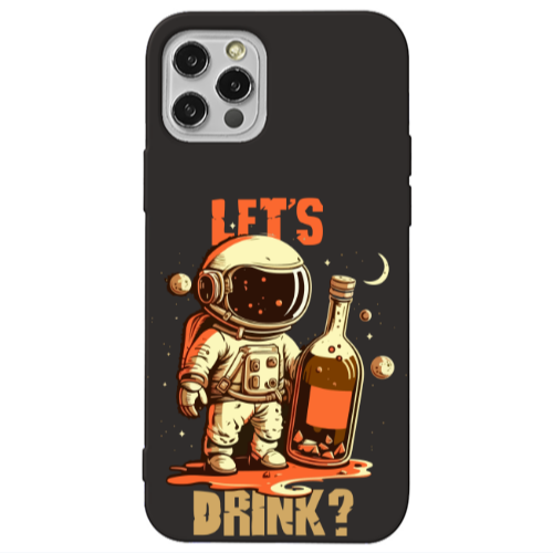 Apple iPhone 13 Pro Lets drink Black Colored Silicone TPU Θήκη