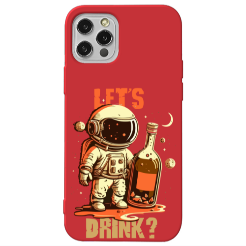 Apple iPhone 13 Pro Lets drink Red Colored Silicone TPU Θήκη