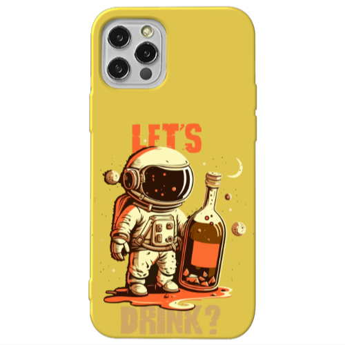 Apple iPhone 13 Pro Lets drink Yellow Colored Silicone TPU Θήκη
