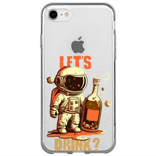 Apple iPhone 7 Lets drink Transparent Silicone TPU Θήκη