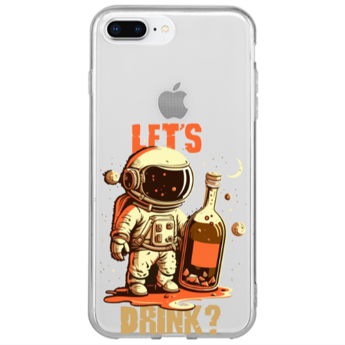 Apple iPhone 7 Plus Lets drink Transparent Silicone TPU Θήκη