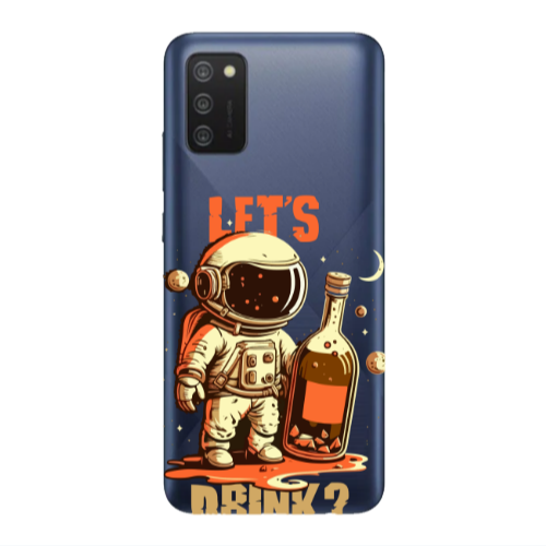 Samsung A03S Lets drink Transparent Silicone TPU Θήκη