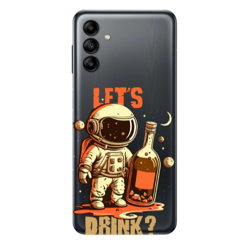 Samsung A04S Lets drink Transparent Silicone TPU Θήκη