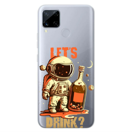 Realme C25S Lets drink Transparent Silicone TPU Θήκη