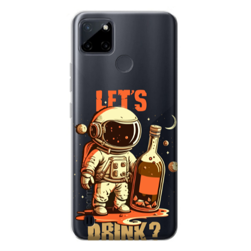 Realme C25Y Lets drink Transparent Silicone TPU Θήκη