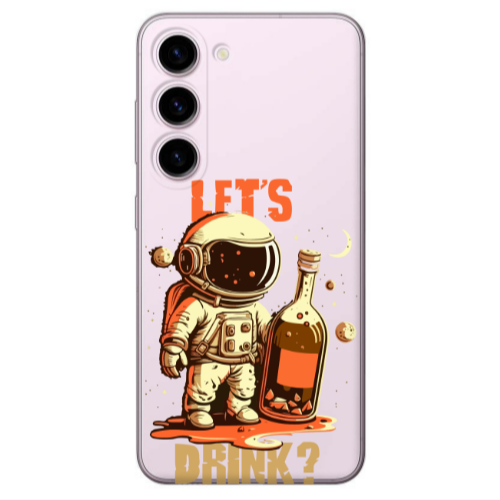 Samsung S23 Lets drink Transparent Silicone TPU Θήκη