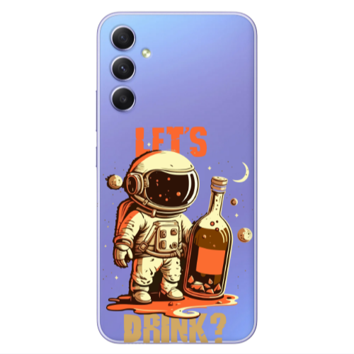 Samsung A34 Lets drink Transparent Silicone TPU Θήκη