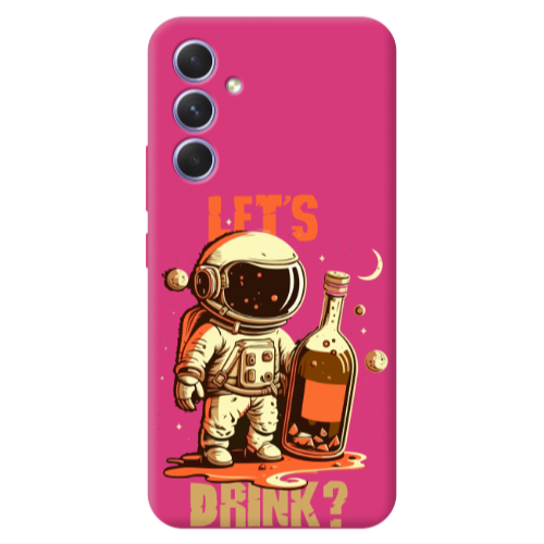 Samsung A54 Lets drink Fuchsia Colored Silicone TPU Θήκη