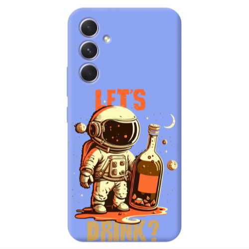 Samsung A54 Lets drink Light Purple Colored Silicone TPU Θήκη