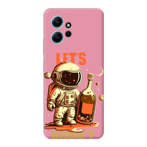 Xiaomi Redmi Note 12 4G Lets drink Pink Colored Silicone TPU Θήκη