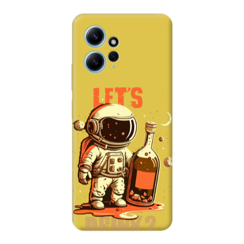 Xiaomi Redmi Note 12 4G Lets drink Yellow Colored Silicone TPU Θήκη