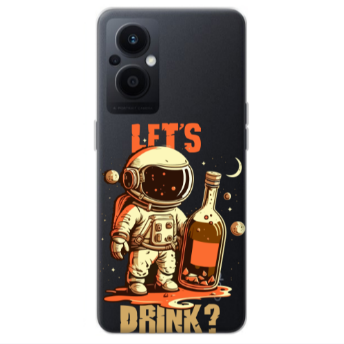 Oppo Reno 7 Lite Lets drink Transparent Silicone TPU Θήκη
