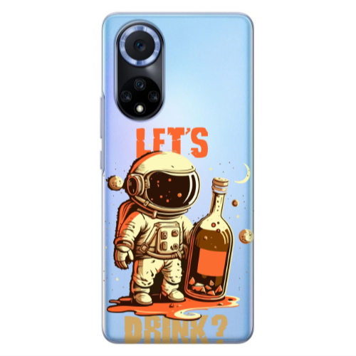 Huawei Nova 9 Lets drink Transparent Silicone TPU Θήκη