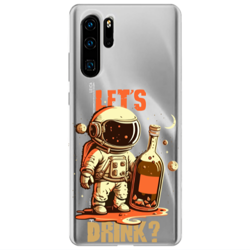 Huawei P30 Pro Lets drink Transparent Silicone TPU Θήκη