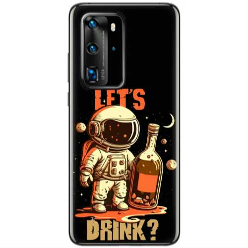 Huawei P40 Pro Lets drink Transparent Silicone TPU Θήκη
