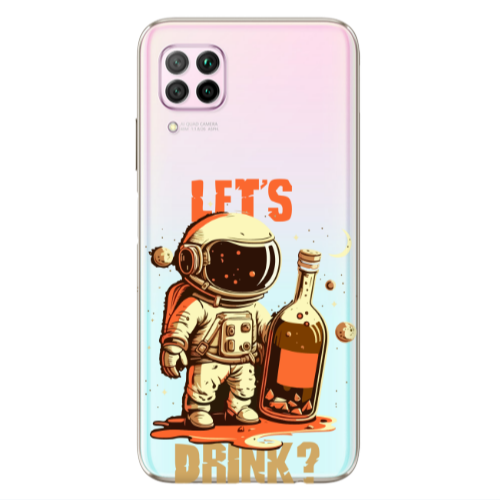 Huawei P40 Lite Lets drink Transparent Silicone TPU Θήκη