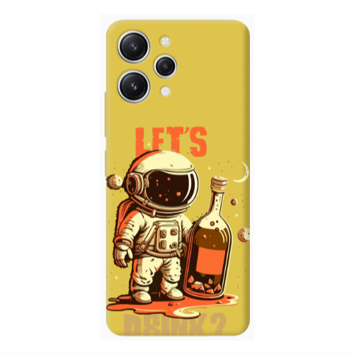 Xiaomi Redmi 12 Lets drink Yellow Colored Silicone TPU Θήκη