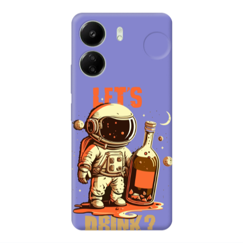 Xiaomi Redmi 13C Lets drink Purple Colored Silicone TPU Θήκη