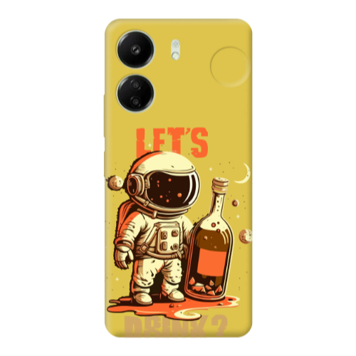 Xiaomi Redmi 13C Lets drink Yellow Colored Silicone TPU Θήκη