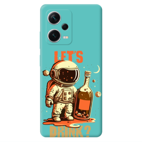 Xiaomi Poco X5 Lets drink Turquoise Colored Silicone TPU Θήκη