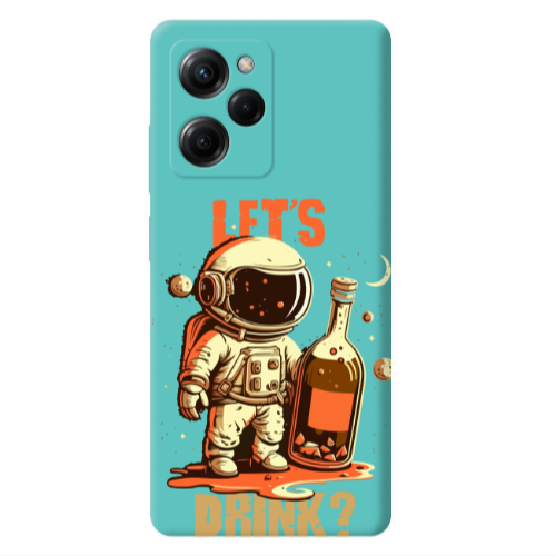 Xiaomi Poco X5 Pro Lets drink Turquoise Colored Silicone TPU Θήκη