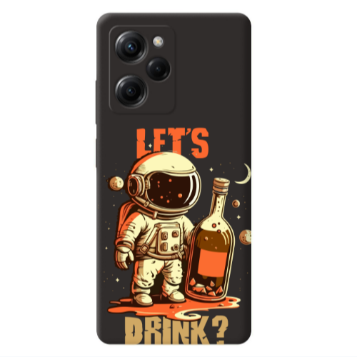 Xiaomi Poco X5 Pro Lets drink Black Colored Silicone TPU Θήκη