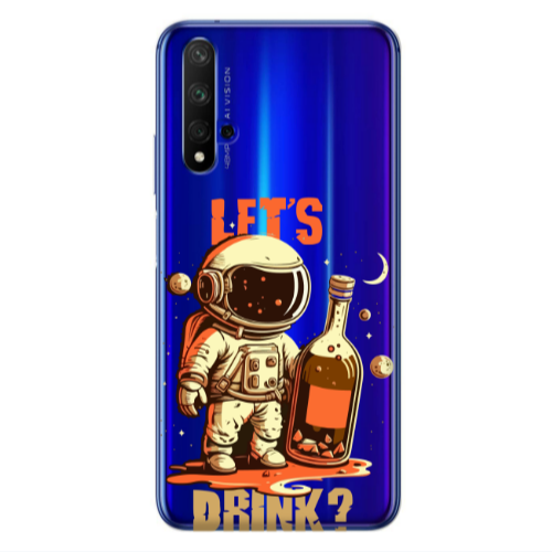Huawei Nova 5 T Lets drink Transparent Silicone TPU Θήκη