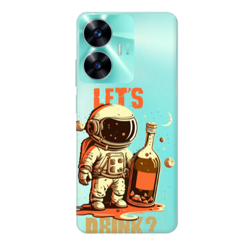 Realme C55 Lets drink Transparent Silicone TPU Θήκη